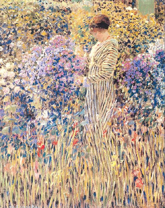 Frieseke, Frederick Carl Lady in a Garden oil painting picture